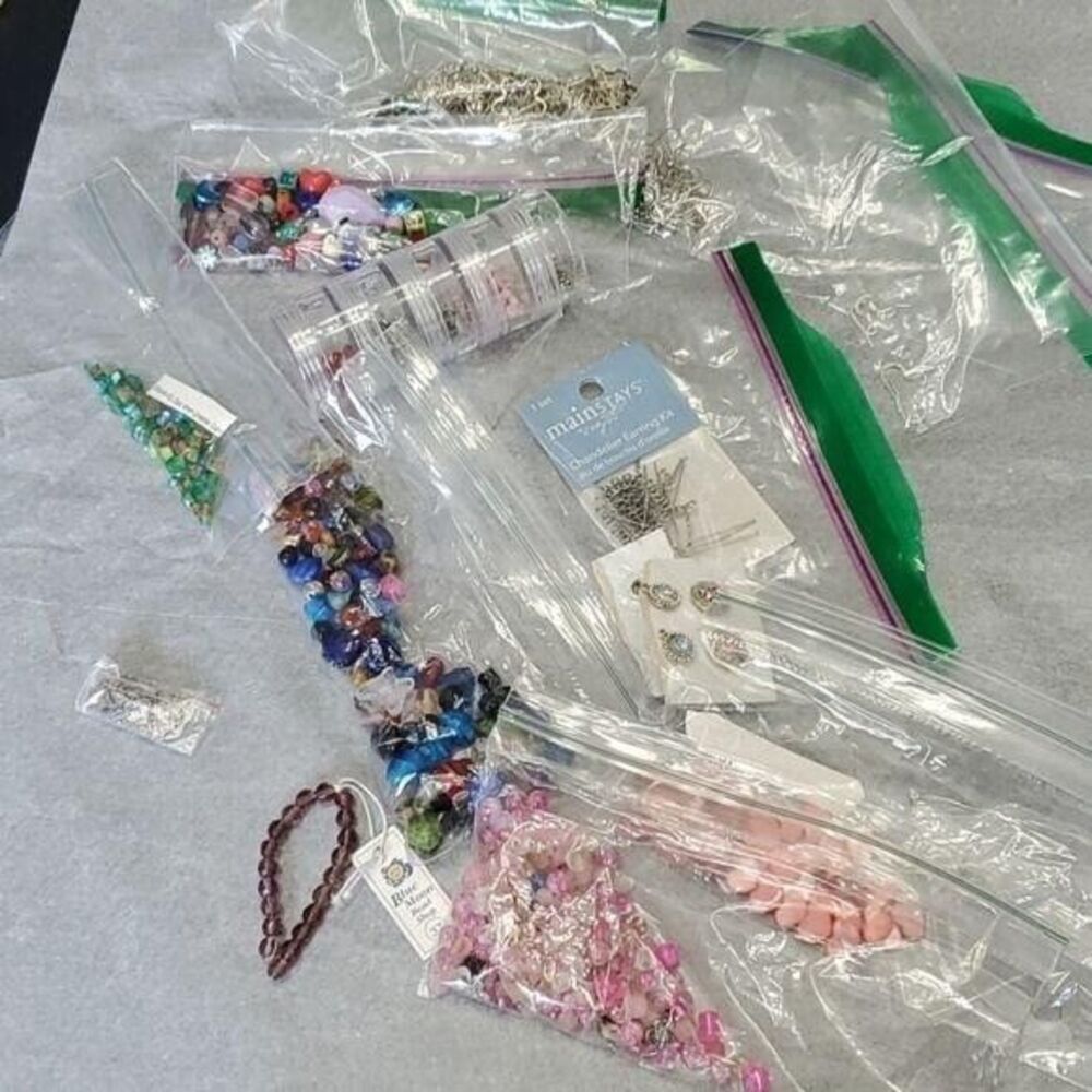Beads and jewelry making supplies lot